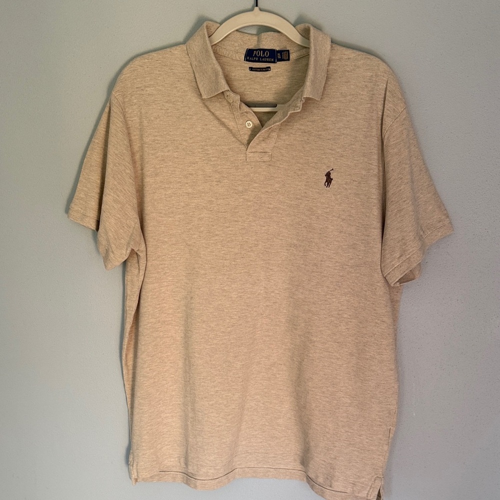Polo by Ralph Lauren Men's Tan Polo Shirt